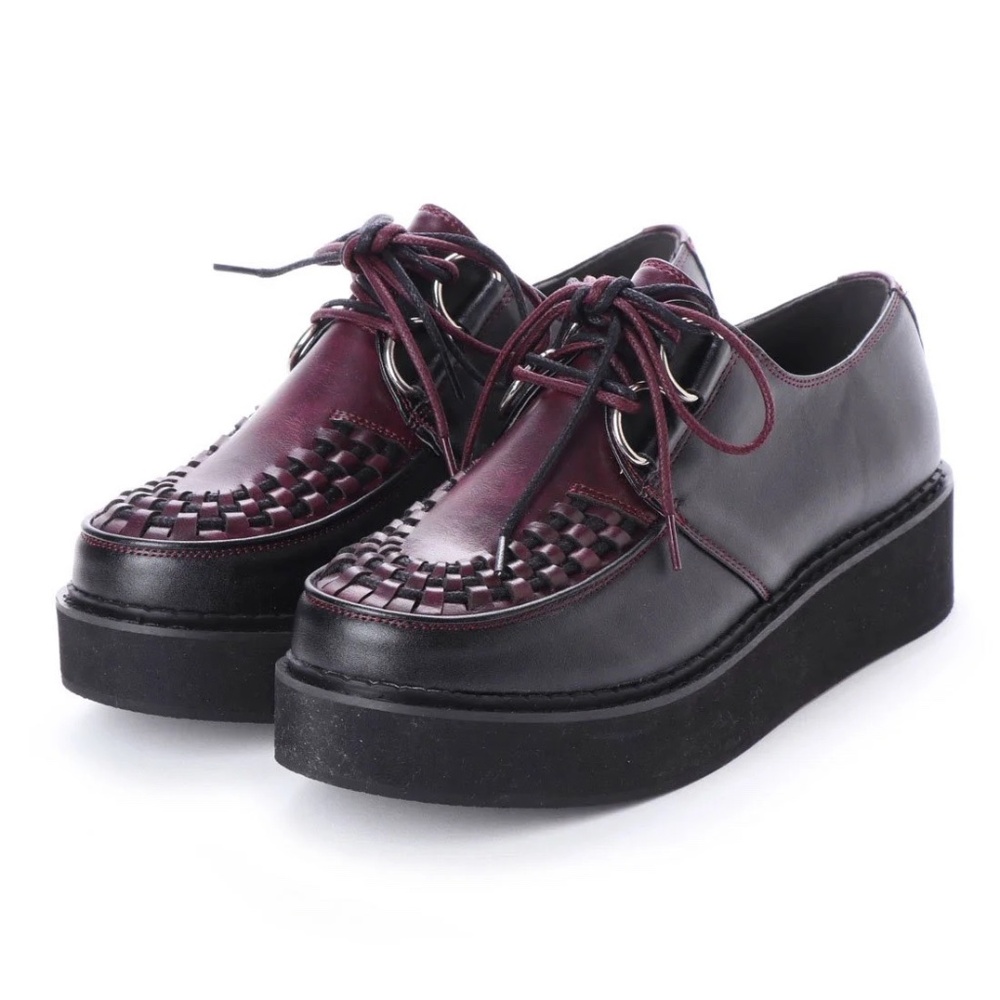 Yosuke Classic Rubber sole Black & Wine Shoes Size LL 24.5cm / 8.5